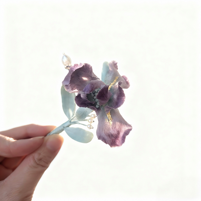 handmaderonghua—purple iris handmaderonghua—purple iris