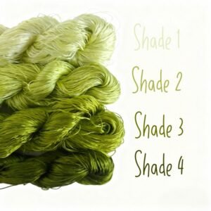 ronghua making tools—400m untwisted unsplit mulberry silk thread (lold leaf green)
