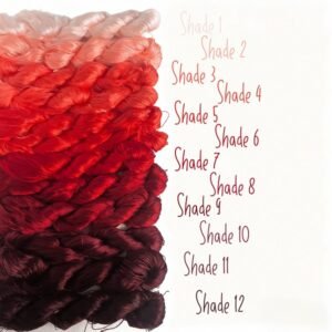 ronghua making tools—400m untwisted unsplit mulberry silk thread (scarlet)