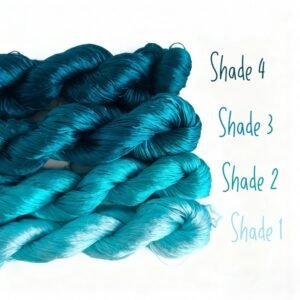 ronghua making tools—400m untwisted unsplit mulberry silk thread (lake blue)