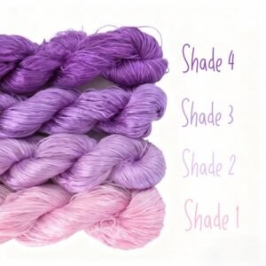 ronghua making tools—400m untwisted unsplit mulberry silk thread (purple)