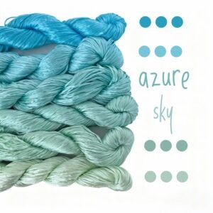 ronghua making tools—400m untwisted unsplit mulberry silk thread (azure sky)